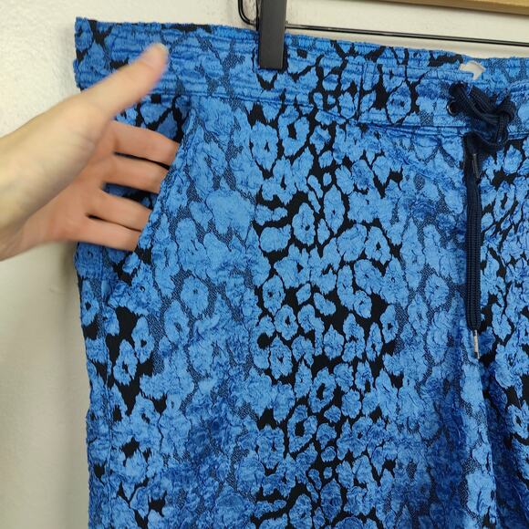 Moschino Swim Shorts‎ Mens 42 Blue Metallic Leopard Print Trunks Beach Glam - Picture 3 of 10